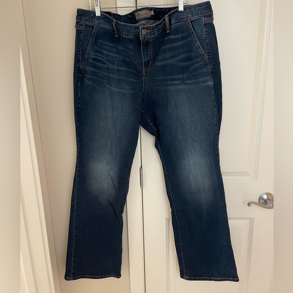 torrid Pants - Torrid Mid-Rise Slim Boot Cut Jeans in Vintage Stretch Dark Wash 22 Tall